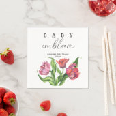 Blume aus Aquarell - Baby in Blüte Serviette (Beispiel)