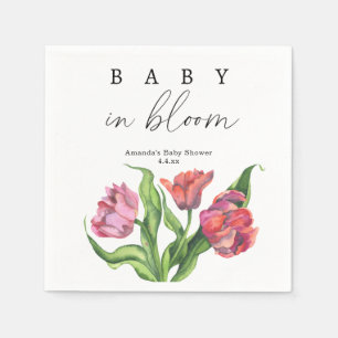 Blume aus Aquarell - Baby in Blüte Serviette