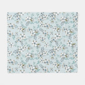 Blume aus Baumwolle und Eukalyptus Fleecedecke (Vorderseite (Horizontal))