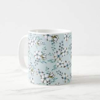 Blume aus Baumwolle und Eukalyptus Kaffeetasse
