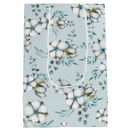 Blume aus Baumwolle und Eukalyptus Mittlere Geschenktüte