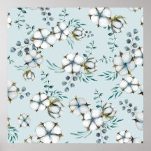 Blume aus Baumwolle und Eukalyptus