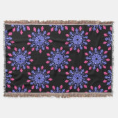 Blume aus blauem und rotem Neon Decke (Vorderseite)