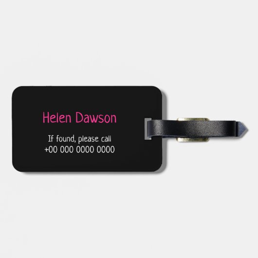 Blume aus blauem und rotem Neon Gepäckanhänger (Rückseite horizontal)