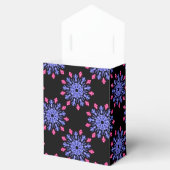 Blume aus blauem und rotem Neon Geschenkschachtel (Geöffnet)