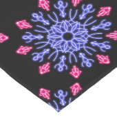 Blume aus blauem und rotem Neon Kurzer Tischläufer (Ecke)