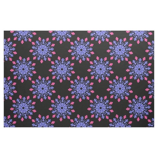 Blume aus blauem und rotem Neon Stoff (Fat Quarter (45,7 x 55,9 cm))