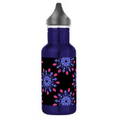 Blume aus blauem und rotem Neon Trinkflasche (Links)