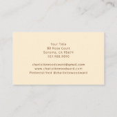 Blume aus dem Wind-Blown Visitenkarte (Rückseite)