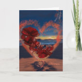 Blume aus der Herzkarte Feiertagskarte (Vorderseite)