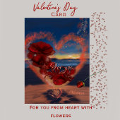 Blume aus der Herzkarte Feiertagskarte