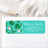 Blume aus der White Water Lilie & Lily Pad Muster (Insitu)