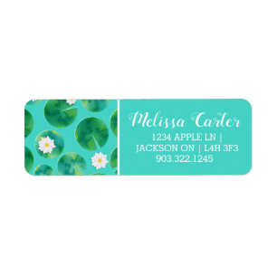 Blume aus der White Water Lilie & Lily Pad Muster