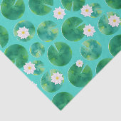 Blume aus der White Water Lilie & Lily Pad Muster Seidenpapier (Ausschnitt)