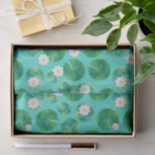 Blume aus der White Water Lilie & Lily Pad Muster Seidenpapier (Geschenk)