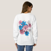 Blume aus farbigem Papier Sweatshirt (Schwarz voll)