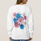 Blume aus farbigem Papier Sweatshirt (Rückseite)