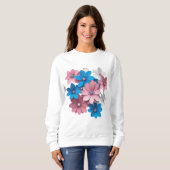 Blume aus farbigem Papier Sweatshirt (Vorne ganz)