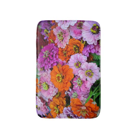 Blume aus farbigen Dahlien Badematte (Vorderseite Vertikal)