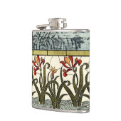 Blume aus festem Glas an der Grenze zu Tan Flachmann (Links)