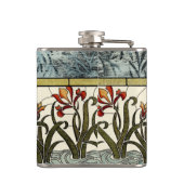 Blume aus festem Glas an der Grenze zu Tan Flachmann (Rückseite)