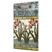 Blume aus festem Glas an der Grenze zu Tan Klemmbrett (Links)