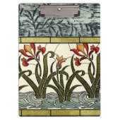 Blume aus festem Glas an der Grenze zu Tan Klemmbrett (Vorderseite)