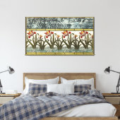 Blume aus festem Glas an der Grenze zu Tan Leinwanddruck (Insitu (Schlafzimmer))