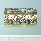 Blume aus festem Glas an der Grenze zu Tan Leinwanddruck (Insitu (Holzboden))