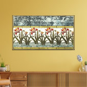 Blume aus festem Glas an der Grenze zu Tan Leinwanddruck (Insitu (Wohnzimmer))