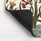 Blume aus festem Glas an der Grenze zu Tan Mousepad (Ecke)