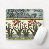 Blume aus festem Glas an der Grenze zu Tan Mousepad (Mit Mouse)