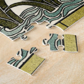 Blume aus festem Glas an der Grenze zu Tan Puzzle (Seite)