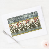 Blume aus festem Glas an der Grenze zu Tan Rechteckiger Aufkleber (Umschlag)