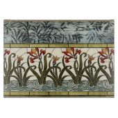 Blume aus festem Glas an der Grenze zu Tan Schneidebrett (Vorderseite)