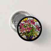 Blume aus festem Glas Button (Vorne & Hinten)