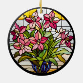Blume aus festem Glas Keramik Ornament (Hinten)