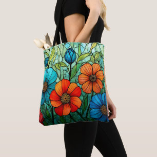 Blume aus festem Glas Tasche