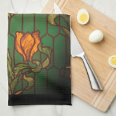 Blume aus geblümten Glas Geschirrtuch (Viertel Falte)