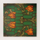 Blume aus geblümten Glas  Puzzle (Horizontal)