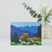 Blume aus Gelb und Weiß Postkarte (Stehend Vorderseite)