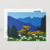 Blume aus Gelb und Weiß Postkarte (Vorne/Hinten)