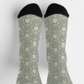 Blume aus gelbem Olive Green Floral Gelb Socken (Oben)