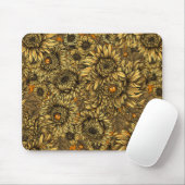 Blume aus gelber Chrysanthemen und Orangenkäfer Mousepad (Mit Mouse)