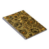 Blume aus gelber Chrysanthemen und Orangenkäfer Notizblock (Rechte Seite)