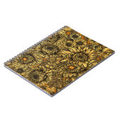 Blume aus gelber Chrysanthemen und Orangenkäfer Notizblock (Linke Seite)