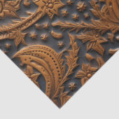 Blume aus gewendetem Leder bei der Dekoupage um Mi Seidenpapier (Detail)