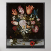 Blume aus Glas, 1606 Ambrosius Bosschaert Poster (Vorne)