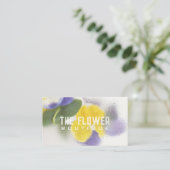 Blume aus Glas Florist Gelbe Visitenkarte (Stehend Vorderseite)