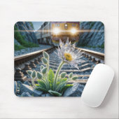Blume aus Glas im Eisenbahnverkehr Mousepad (Mit Mouse)